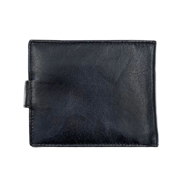 Plånbok i äkta läder, svensk passform Svart black one size