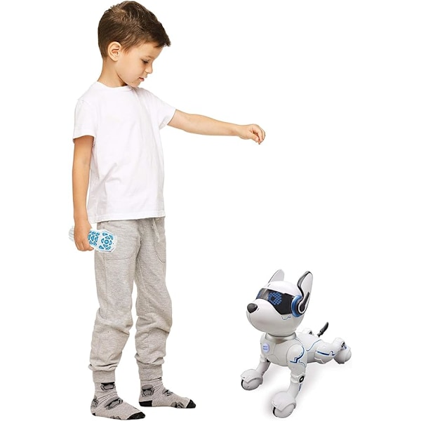 Power Puppy Smart Robot Hund Programmerbar med Fjernkontroll, Danser og Triks