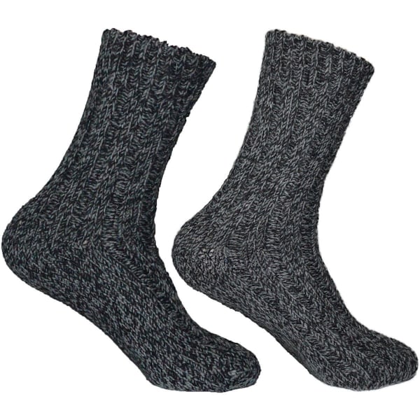 Raggsockor 2-pack Mörkgrå Darkgray 39-42