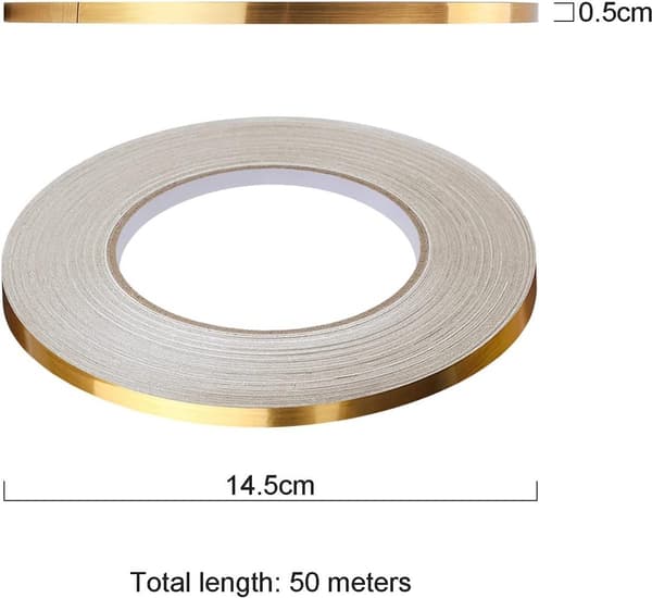 Selvklebende flisedekor - 2 (0,5 cm * 50 m) Gull-FA-