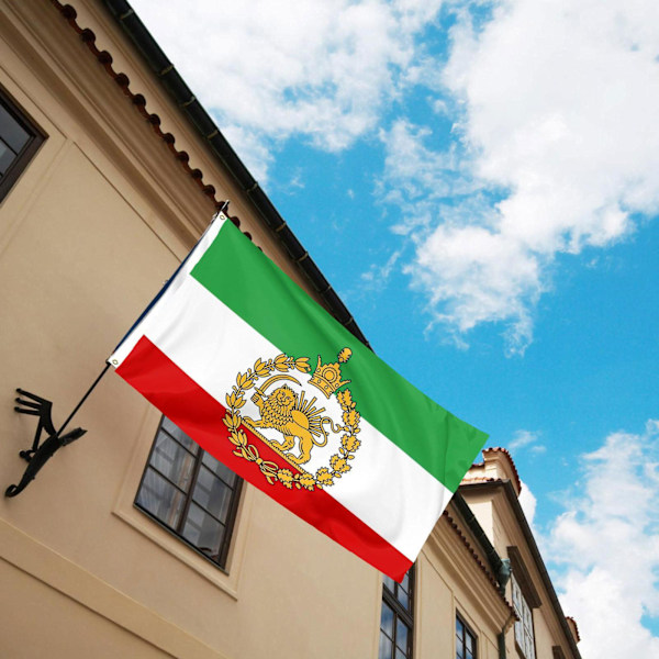 Persisk Iran Løve 90*150cm ærmeflag Persiske Iranske Flag Sha A One-size