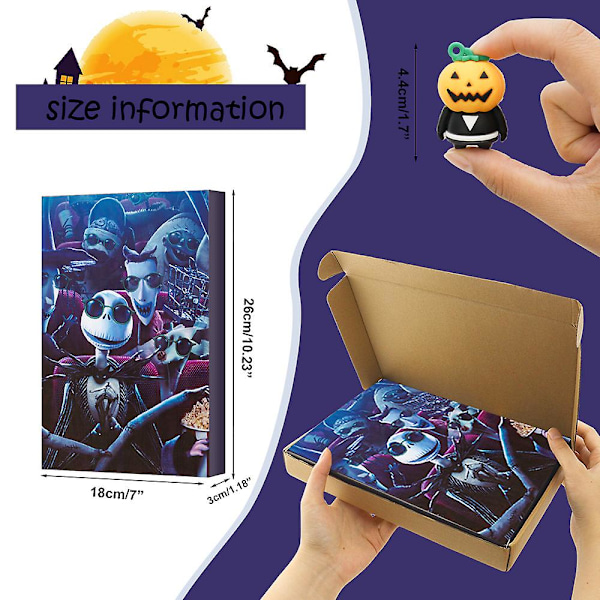 Adventskalender 2023 Spøgfestival Spøgelseskrækkalender Blind Box Gyseraften Halloween 24 adventsnedtælling Halloween Blind Box style 9
