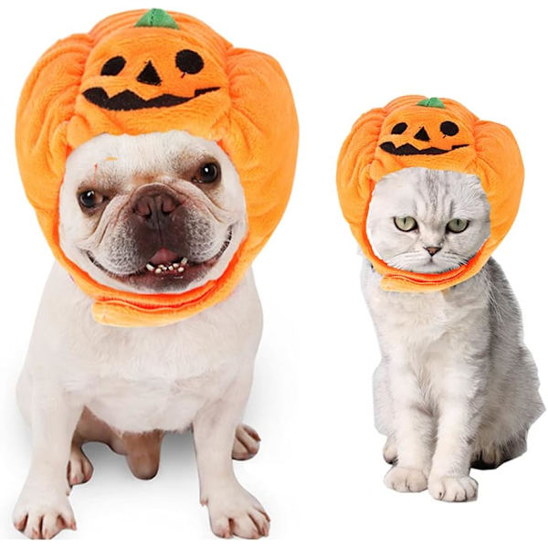 Hunde Halloween-hatt Kattunge Gresskarlue Valp Fest Cosplay Triks