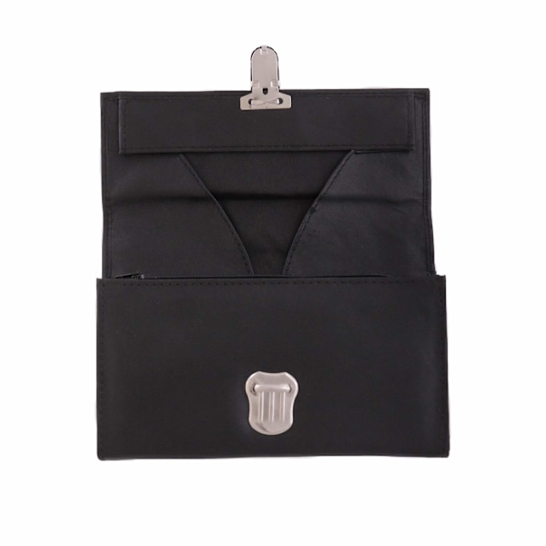 Stor pung i kalveskind Sort black one size