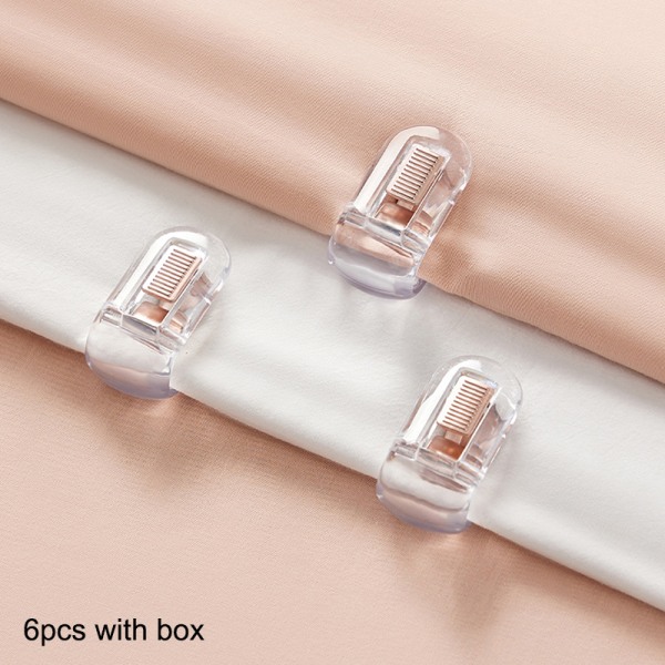 6 st Sovrumslakanclips Täckehållare Halkfria Täcke Clips Transparent