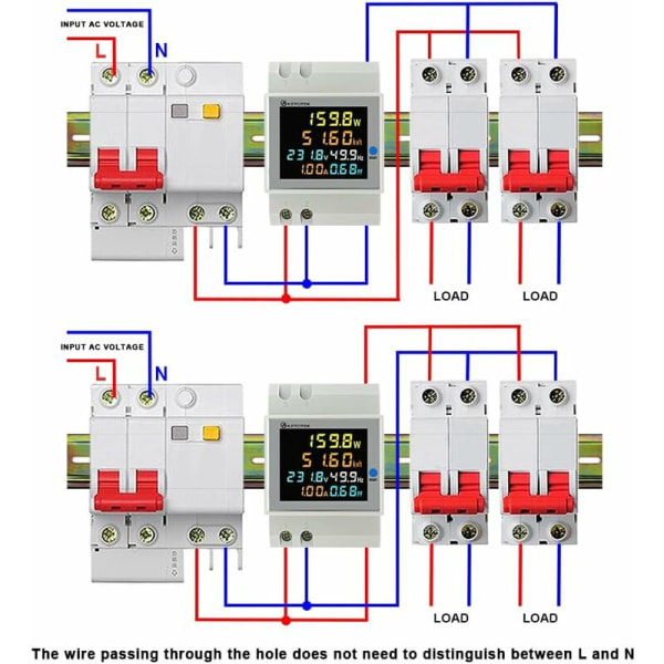 AC40-300V 100A Digital Energimåler - Kalibreret AC Strømmåler