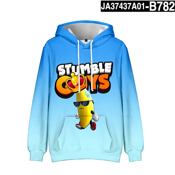 Stumble Guys 3D Print Hoodie Barnkappa Hoodie Yttertøy 1 L 1