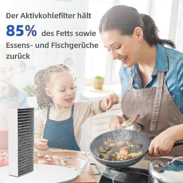 4 kullfiltre kompatible med Siemens, Bosch, Neff og Gaggenau ventilatorhetter -FA-