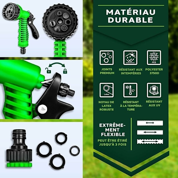 Joustava ja laajennettava puutarhaletku Retractable Garden Hose (7,5m)