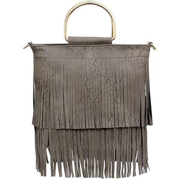 Kvinnors mode axelväska crossbody tote handväska frans
