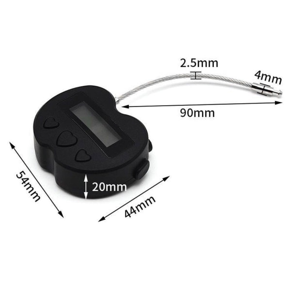 Smart Time Lock LCD-skærm Time Lock BLACK Sort