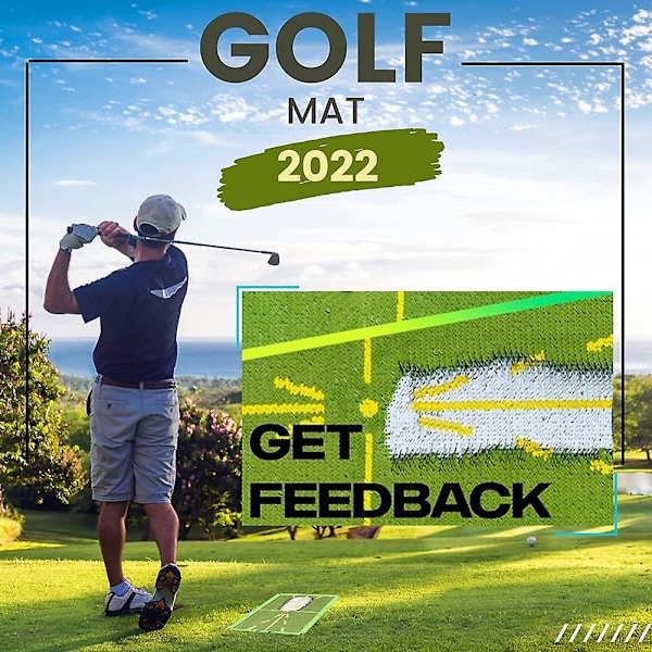 Golfharjoittelumatto svingiä varten, näyttää selvästi osuman jäljet, kannettava harjoittelumatto takapihan svingiä varten -FA2-