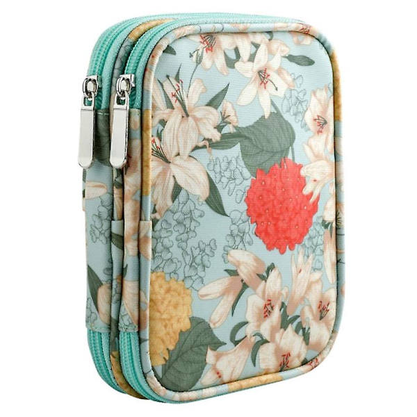 Hæklenål Etui, Ergonomisk Hæklenål Organizer Tom, Hækleværktøj Opbevaringspose, Blomst