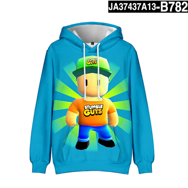 Stumble Guys 3D Print Hoodie Barnkappa Hoodie Ytterkläder 13