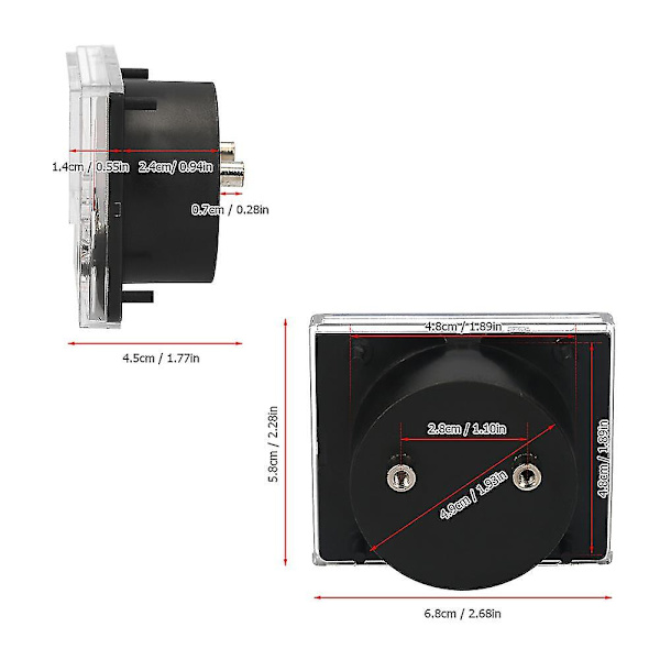 Analog ström panelmätare Amperemeter Gauge Klass 2.5 Noggrannhet Dc 0-15a Analog Amperemeter Ampere Mätning Tester Gauge Panel-dc 0-15a-