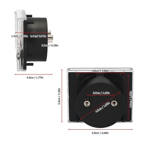 Analog strömpanelmätare Amperemeter Klass 2.5 Noggrannhet DC 0-15A Analog Amperemeter Ampere Mätning Testare Panel-DC 0-15A--FA-