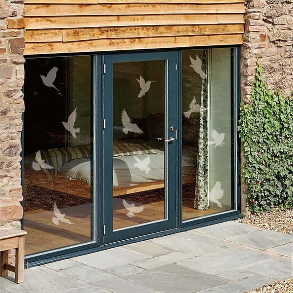 Bird Anti-Collision Window Stickers White Removable Electrostatic Glass Decorative Stickers Warning-FA-