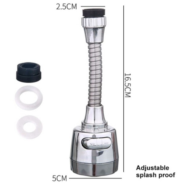 Kranmunstycke med Dusch - Kökskran Adapter ABS silver