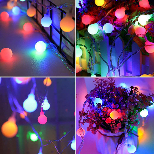 15M/49ft 120 LED Globe String Lights Vattentät