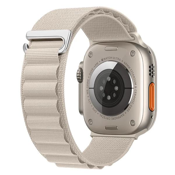 Alpine Loop Nylon Armband för Apple Watch 49mm 42mm 44mm 45mm 41mm 40mm 38mm Rem för iWatch Series Ultra 2/SE/9/8/7/6/5/4/3 Starlinght 38mm 40mm 41mm Starlinght