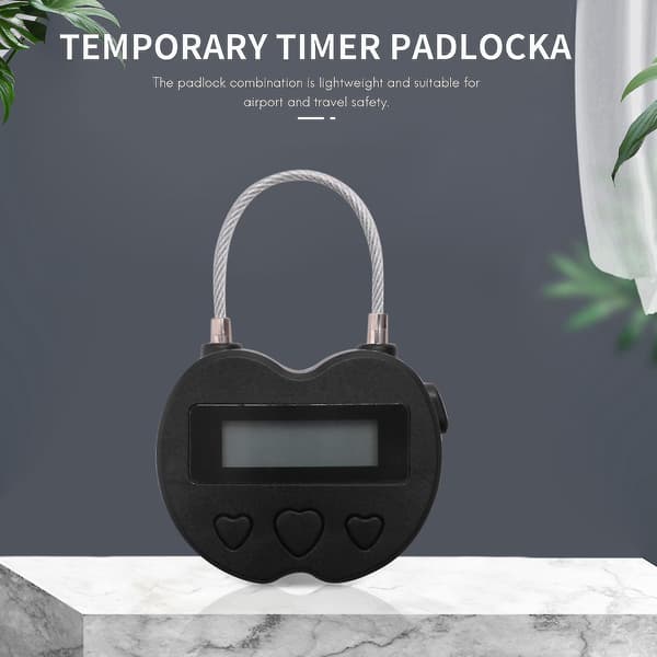 Smart Tidlås med LCD-Display, USB Laddningsbart Temporärt Timer Hänglås för Resa - YNP
