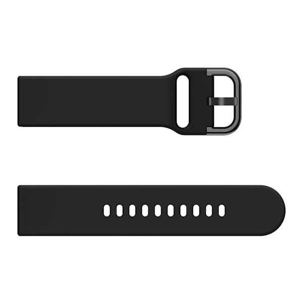 Silikon Armbånd Fitbit Versa/Versa 2 - Svart Black Svart