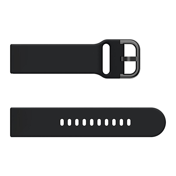 Silikonarmband Fitbit Versa/Versa 2 - Svart Black Svart