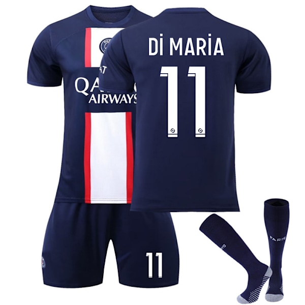 Pariisi 22/23 Jalkapallosetit Lapset Kotiharjoittelu T-paita Shortsit Puku Aikuiset Lapset jalkapallo Paidat DI MARIA 11 DI MARIA 11 S