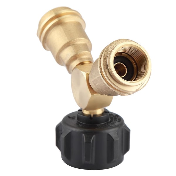 Tank Gas Propan Y Splitter Tee Adapter Anslutningsventil för utomhusgrillcylinder (DPD)