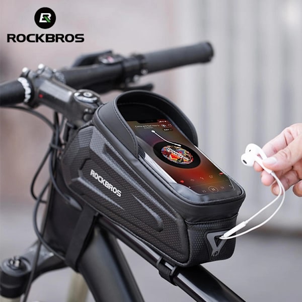 Rockbros Cykeltaske Armored Med Mobilcover B68-1 - Sort-XF7- 250