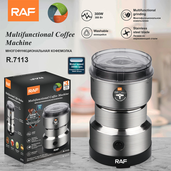 Mini elektrisk kryddkaffekvarn 10 sekunder snabbslipande multifunktionell kvarn, mat för hemmet lämplig för kaffebönor, spannmål, kryddor