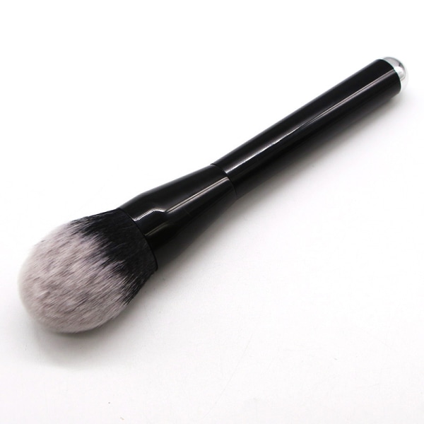 Rouge borste, Stor puderborste Platt välvd Premium Hållbar sminkborste Perfekt för felfri puder puderborste 2 st black gold black