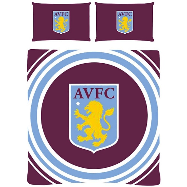 Aston Villa FC Pulse Påslakan Set Enkelsäng Bordeaux/Blå/Gul Maroon/Blue/Yellow Single