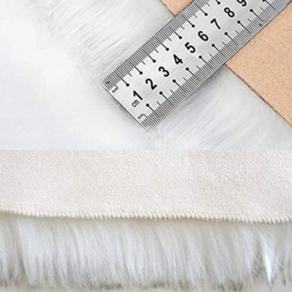 Faux fårskinnsmatta Faux Fleece Rund Matta Fluffy Mjuk Långhårig