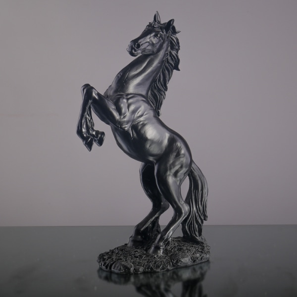 Kunstskulptur, dekoration for flyvende heste i europæisk stil, gaver sort