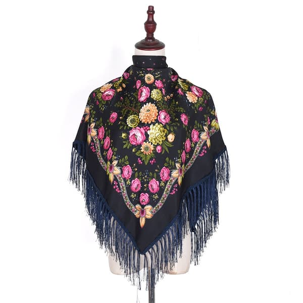 Etnisk blomstermønstret skjerf 05 05 5 5