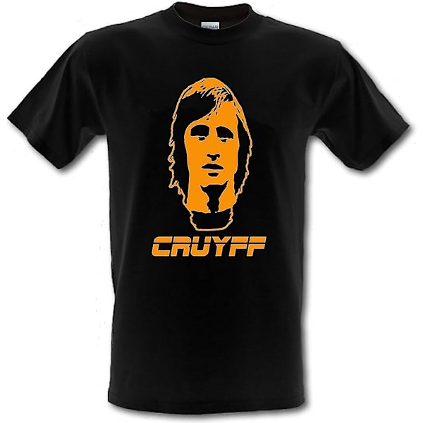 Johan Cruyff Dutch Master Fotball Legende Retro Gildan Heavy Cotton T-skjorte Small - Xxl Svart Black S