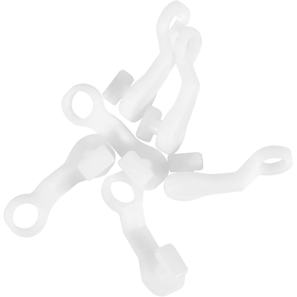 Glider Hooks Vita Plastgardin Haka, Pakke med 50-FA6-