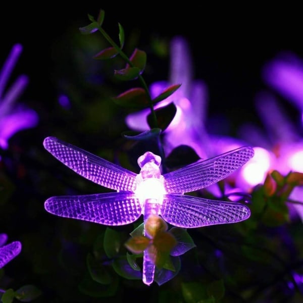 Solcelledrevet lyssnor 20 fod 30 LED-formede vandtætte feer