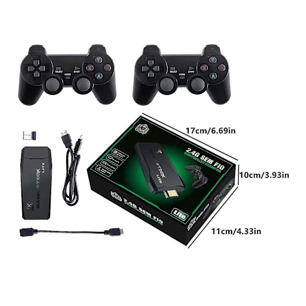 Retro 20 000+ 4k HDMI TV -pelikonsoli Retro-pelikonsoli 2 langattom ohjaimella 4k pelikonsoli