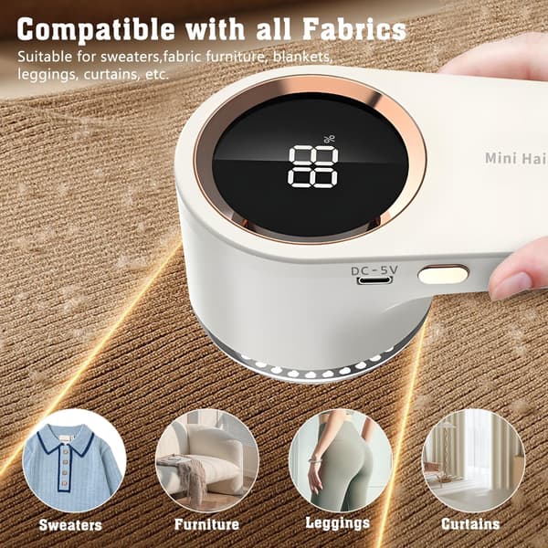 Intelligent Digital Display Lint Roller med USB-C-laddning 70 minuters batteritid 2 extra tillbehör-FA-