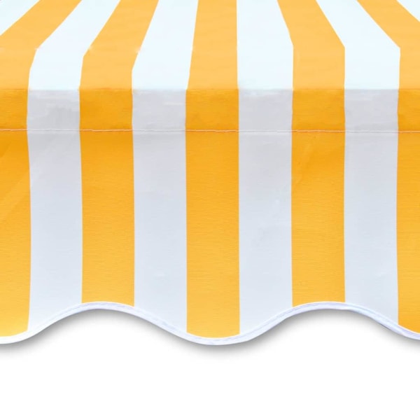 vidaXL Markiseduk 3 x 2,5 m gul & hvit (uten ram) yellow 2740