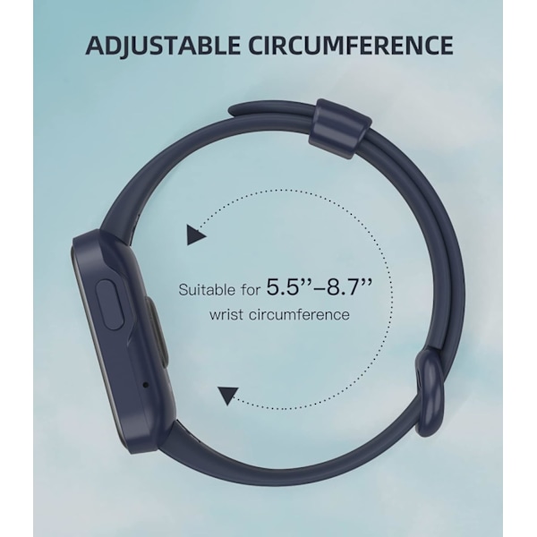 2-pak remme til Xiaomi Mi Watch Lite/Redmi Watch, blødt silikone erstatningsbånd sportsarmbånd - sort/blå