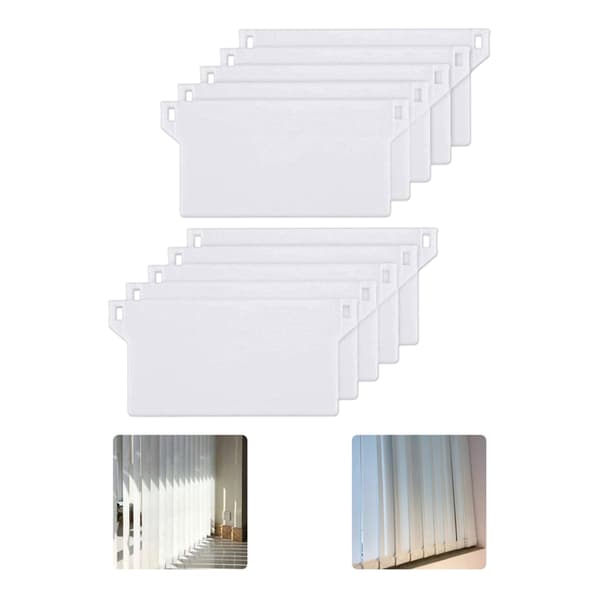 Plastbottenplatta 127 mm Set med 10 bärbara vertikala rullgardiner med vikter-FA-