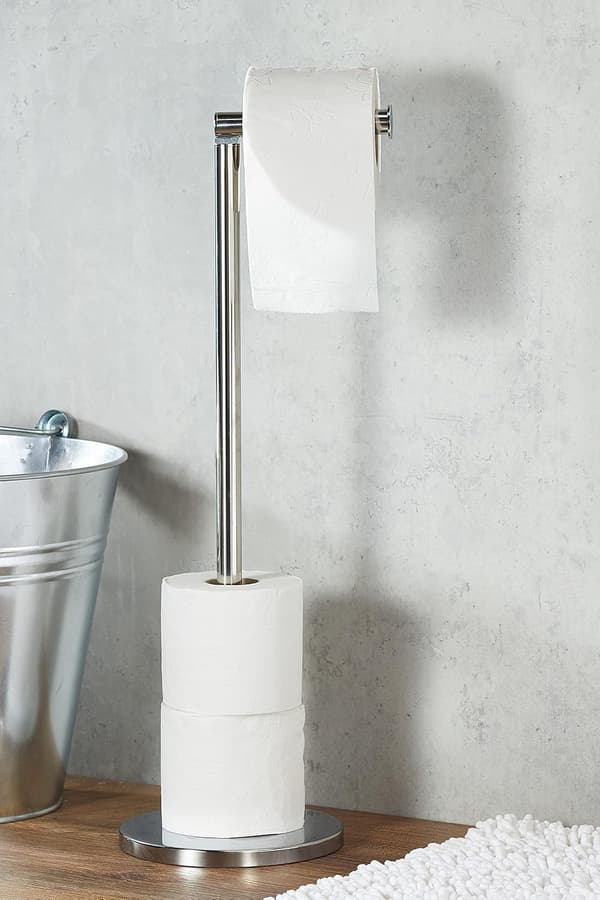 Seisova WC-paperiteline integroidulla WC-paperivarastolla r-FA6-