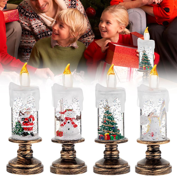 Jul Snebold Lys uden Flamme, Efterår Snebold Lanterne snowmen 1pcs