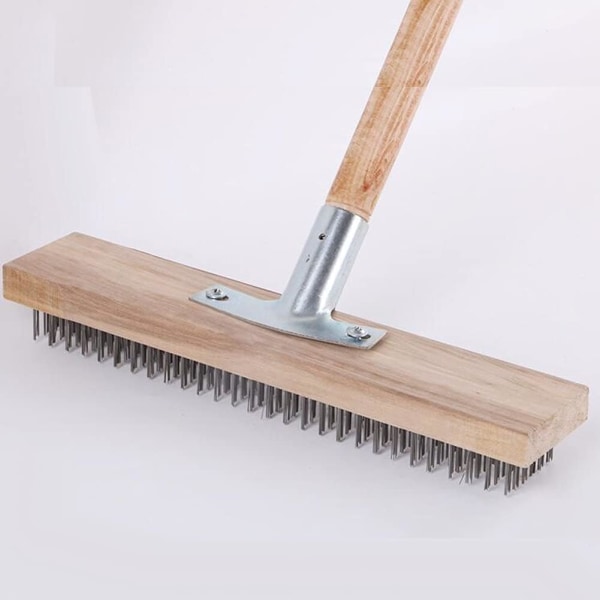 Metallkvast 30 cm med grepp för träskaft, metallkvast