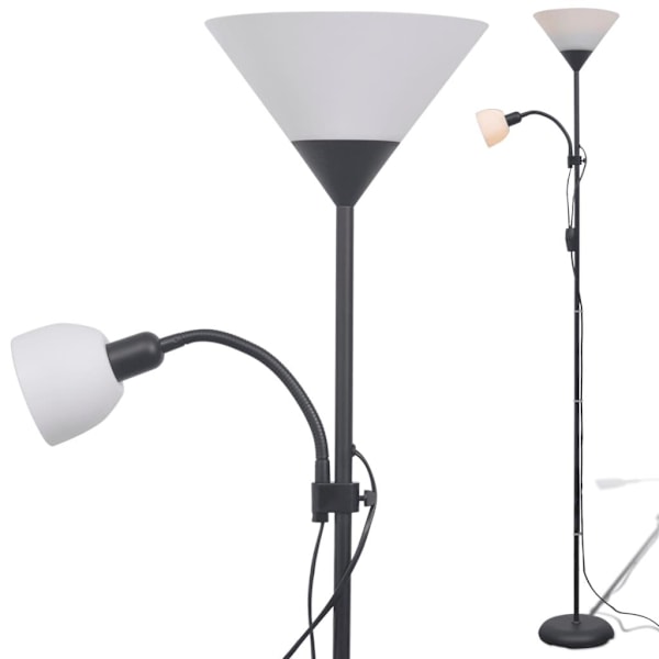 vidaXL Gulvlampe Svart black 3600