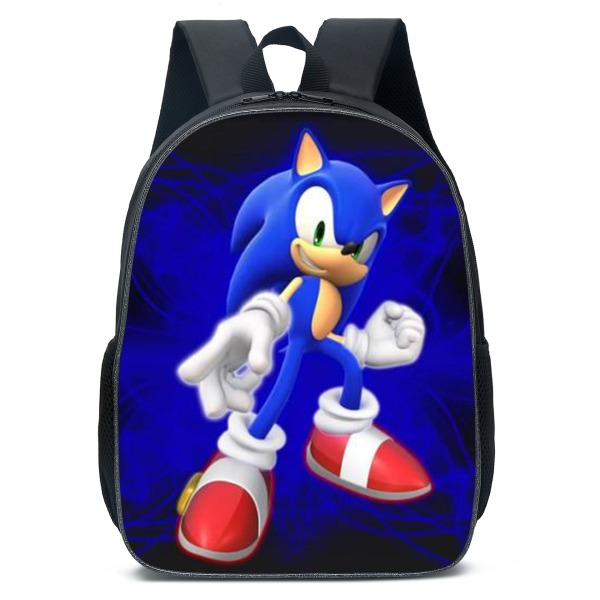 Sonic Ryggsekk Stor Student Figur Ryggsekk, Blå