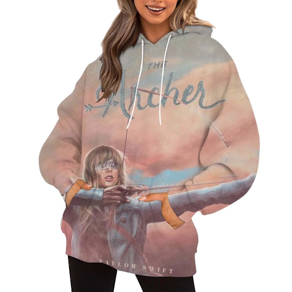 Taylor Swift-sanger Taylor Swift merch 3D-trykt hettegenser trendy for både menn og kvinner XL